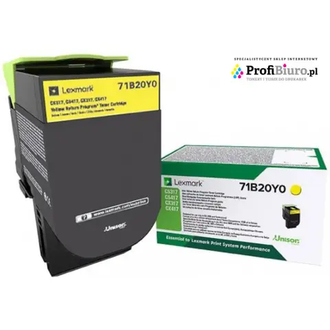 Lexmark 71B20Y0 - Toner żółty do Lexmark CS-317, CS-417, CS-517, CX-317, CX-417, CX-517